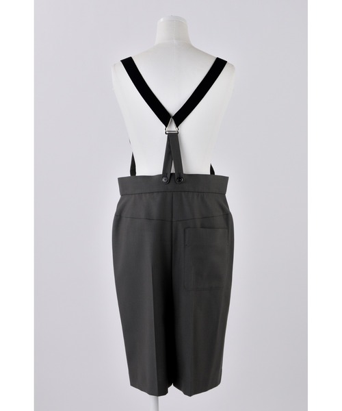 ENFOLD（エンフォルド）の「High Twist Weaveキュロットサロペット（サロペット/オーバーオール・レディース・ブラック/グレー・38/36）」の4枚目の写真
