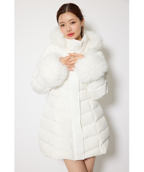 神くびれダウン】Aラインダウンワンピコート 秋服 冬服（ダウン