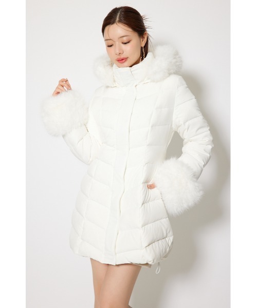 rienda（リエンダ）の「【神くびれダウン】Aラインダウンワンピコート 秋服 冬服（ダウンジャケット/コート・レディース・ブラック/ライトブルー/ホワイト・SMALL/MEDIUM）」の13枚目の写真