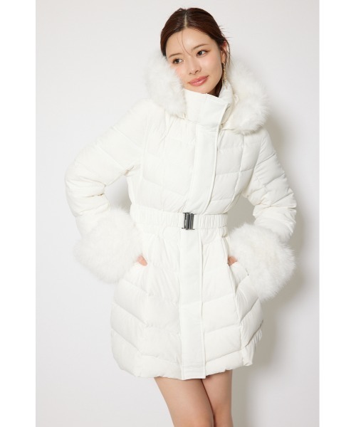 神くびれダウン】Aラインダウンワンピコート 秋服 冬服（ダウン