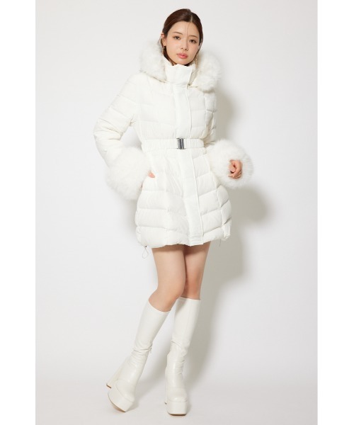 rienda（リエンダ）の「【神くびれダウン】Aラインダウンワンピコート 秋服 冬服（ダウンジャケット/コート・レディース・ブラック/ライトブルー/ホワイト・SMALL/MEDIUM）」の15枚目の写真