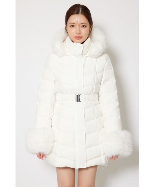 神くびれダウン】Aラインダウンワンピコート 秋服 冬服（ダウン