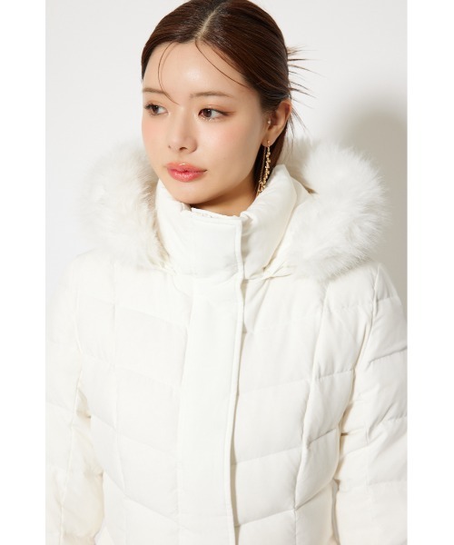 rienda（リエンダ）の「【神くびれダウン】Aラインダウンワンピコート 秋服 冬服（ダウンジャケット/コート・レディース・ブラック/ライトブルー/ホワイト・SMALL/MEDIUM）」の22枚目の写真