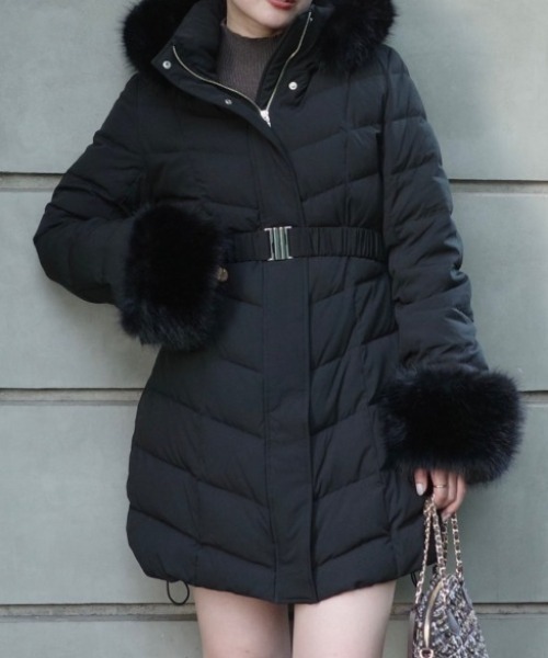 セール】【神くびれダウン】Aラインダウンワンピコート 秋服 冬服