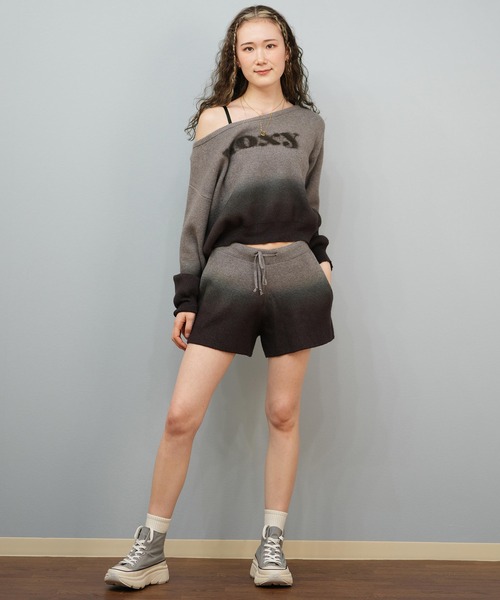 ROXY/ロキシーセーター グラデージョンニット オフショルダー