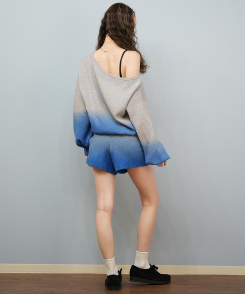 ROXY/ロキシーセーター グラデージョンニット オフショルダー