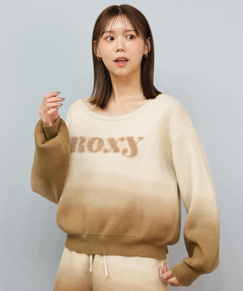 ROXY（ロキシー）の「ROXY/ロキシーセーター グラデージョンニット オフショルダー 2WAY RSR254008（ニット/セーター・レディース・ブラウン系その他2/グレー系その他/ブルー系その他・2XS/M/L）」の7枚目の写真