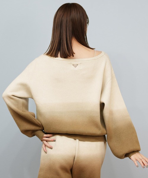 ROXY/ロキシーセーター グラデージョンニット オフショルダー