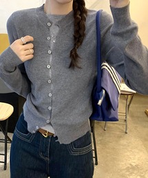 フェイクレイヤード ニットカーディガン