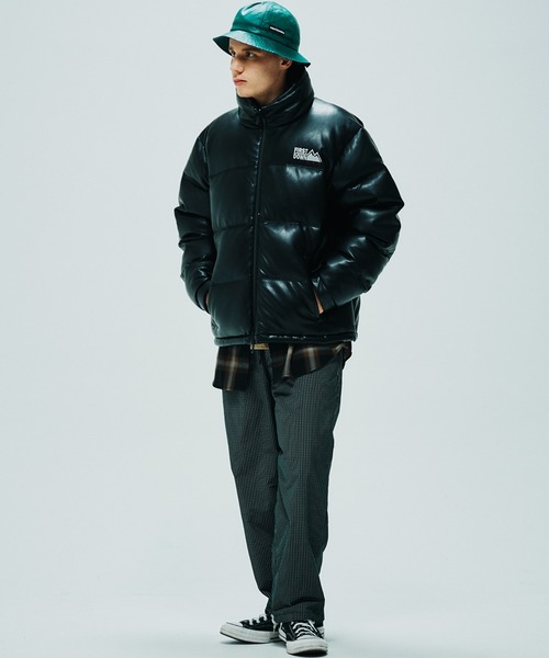FIRST DOWN/ファーストダウン VEGAN LEATHER BUBBLE DOWN JACKET