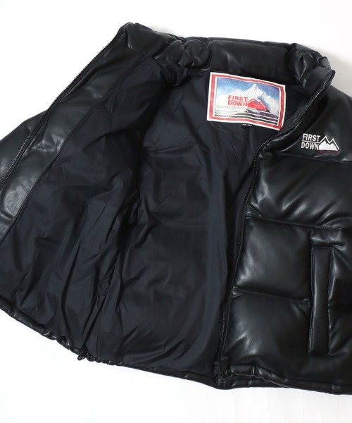 FIRST DOWN(ファーストダウン)の「FIRST DOWN/ファーストダウン VEGAN LEATHER BUBBLE DOWN JACKET/ヴィーガンレザーバブルダウンジャケット/レディース メンズ(ダウンジャケット/コート・メンズ・ブラック・M/L/XL)」の17枚目の写真