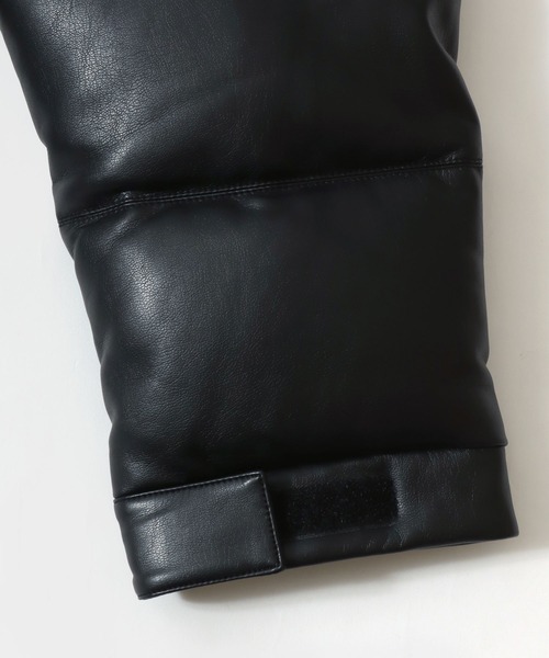 FIRST DOWN(ファーストダウン)の「FIRST DOWN/ファーストダウン VEGAN LEATHER BUBBLE DOWN JACKET/ヴィーガンレザーバブルダウンジャケット/レディース メンズ(ダウンジャケット/コート・メンズ・ブラック・M/L/XL)」の15枚目の写真