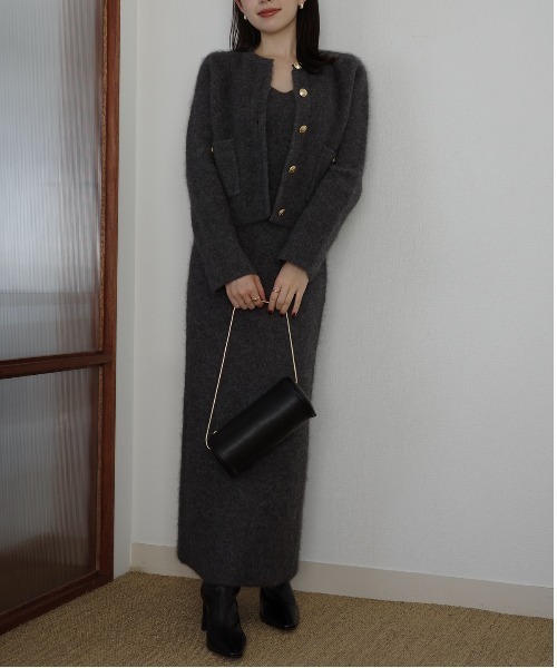 anuans(アニュアンス)の「カシミヤブレンドキャミソールニットワンピース(ワンピース・レディース・ネイビー/グレー/アイボリー・SMALL/MEDIUM)」の19枚目の写真