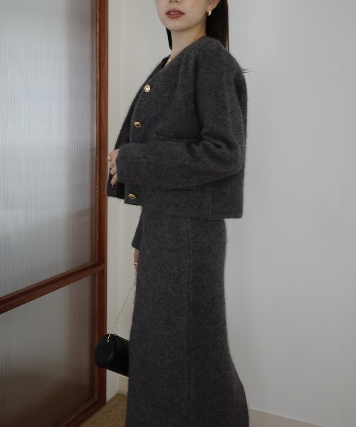 anuans(アニュアンス)の「カシミヤブレンドキャミソールニットワンピース(ワンピース・レディース・ネイビー/グレー/アイボリー・SMALL/MEDIUM)」の17枚目の写真