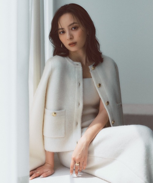 anuans(アニュアンス)の「カシミヤブレンドキャミソールニットワンピース(ワンピース・レディース・ネイビー/グレー/アイボリー・SMALL/MEDIUM)」の10枚目の写真