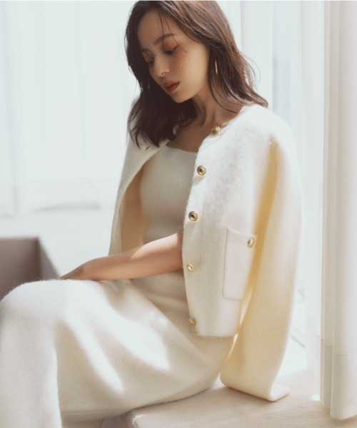 カシミヤブレンドキャミソールニットワンピース（ワンピース）｜anuans