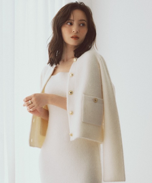 カシミヤブレンドキャミソールニットワンピース（ワンピース）｜anuans