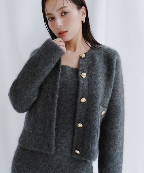 カシミヤブレンドキャミソールニットワンピース（ワンピース）｜anuans