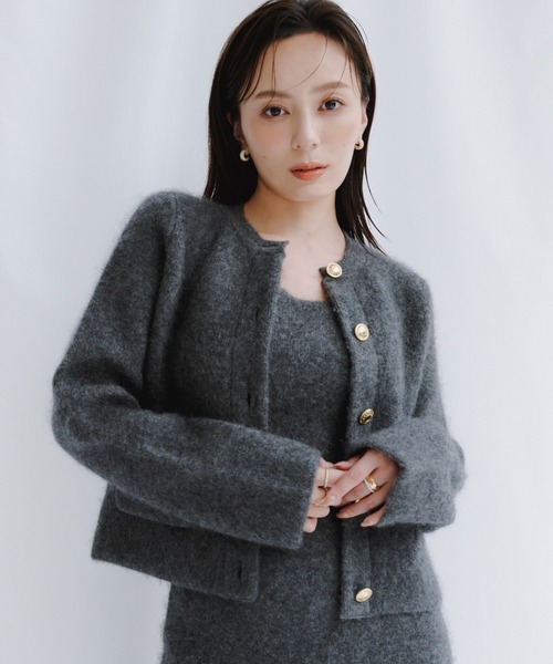 カシミヤブレンドキャミソールニットワンピース（ワンピース）｜anuans