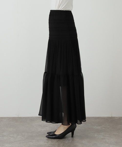plage(プラージュ)の「Sheer Gather スカート(スカート・レディース・サックスブルー/ブラック・36/38)」の8枚目の写真