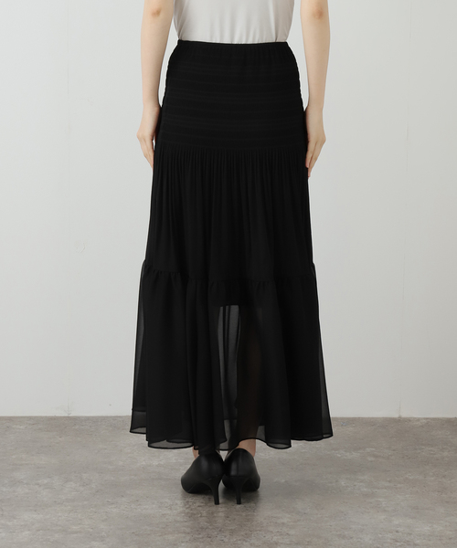plage(プラージュ)の「Sheer Gather スカート(スカート・レディース・サックスブルー/ブラック・36/38)」の9枚目の写真