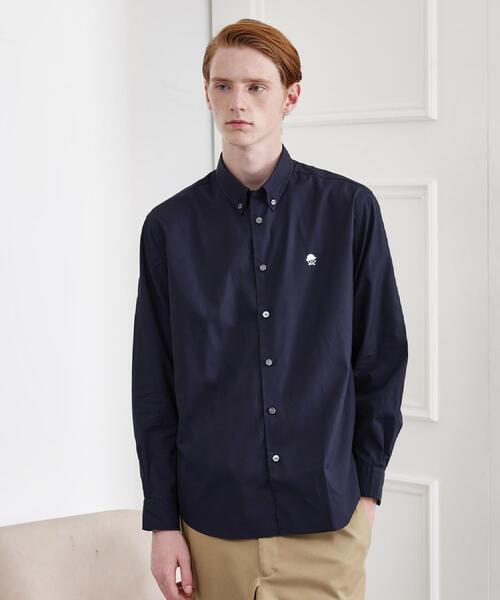 TAKEO KIKUCHI(タケオキクチ)の「【LIMITED】ワンポイント刺繍ボタンダウンシャツ(シャツ/ブラウス・メンズ・ネイビー/ベージュ/モスグリーン/ホワイト/チャコールグレー・01/02/03/04)」の5枚目の写真