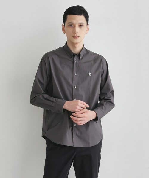 TAKEO KIKUCHI(タケオキクチ)の「【LIMITED】ワンポイント刺繍ボタンダウンシャツ(シャツ/ブラウス・メンズ・ネイビー/ベージュ/モスグリーン/ホワイト/チャコールグレー・01/02/03/04)」の19枚目の写真