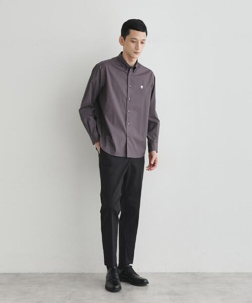 TAKEO KIKUCHI(タケオキクチ)の「【LIMITED】ワンポイント刺繍ボタンダウンシャツ(シャツ/ブラウス・メンズ・ネイビー/ベージュ/モスグリーン/ホワイト/チャコールグレー・01/02/03/04)」の7枚目の写真