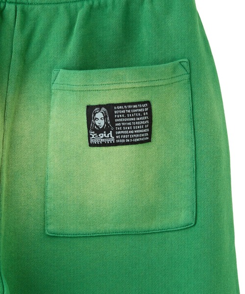 X-girl（エックスガール）の「OVERDYED SWEAT PANTS（スウェットパンツ・レディース・ピンク/グリーン/ネイビー・S/M）」の14枚目の写真