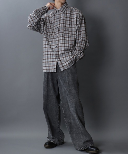 セール】Check Shirt/チェックシャツ ネルチェックシャツ ネルシャツ