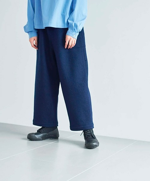 ata(アタ)の「ata pants 3. / 圧縮ウールパンツ(その他パンツ・レディース・ブラウン/ネイビー・MEDIUM)」の6枚目の写真
