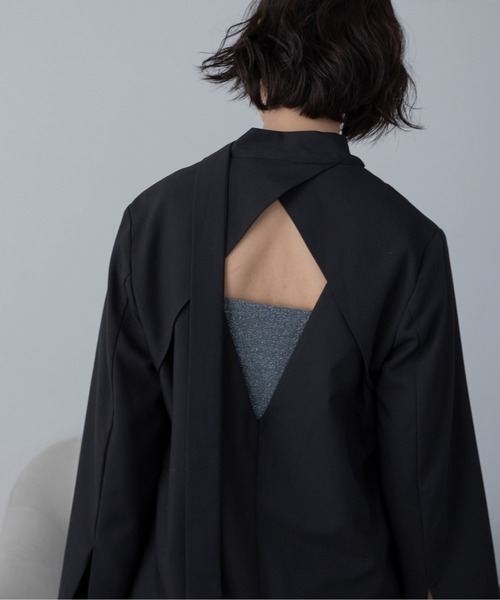 VACANCY(ヴァカンシー)の「フロントベルトワンピースジャケット(ワンピース・レディース・ブラック/グレー・LARGE/MEDIUM)」の19枚目の写真