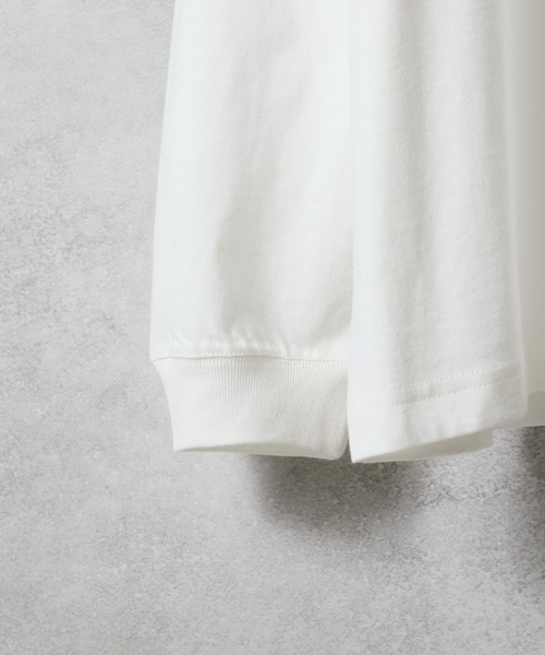 NUMBER (N)INE（ナンバーナイン）の「BASIC HEM PRINTED L/S T-SHIRT / ベーシック ワンポイント ロゴプリント ロンT（Tシャツ/カットソー・メンズ・ブラック/チャコール/ホワイト・M/L/XL）」の8枚目の写真