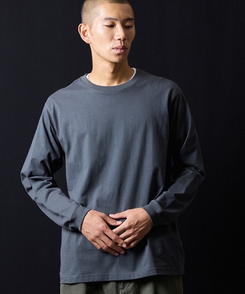 NUMBER (N)INE（ナンバーナイン）の「BASIC HEM PRINTED L/S T-SHIRT / ベーシック ワンポイント ロゴプリント ロンT（Tシャツ/カットソー・メンズ・ブラック/チャコール/ホワイト・M/L/XL）」の20枚目の写真