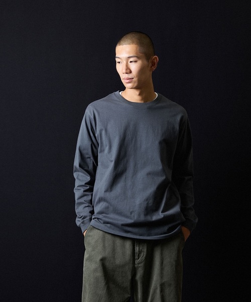 NUMBER (N)INE（ナンバーナイン）の「BASIC HEM PRINTED L/S T-SHIRT / ベーシック ワンポイント ロゴプリント ロンT（Tシャツ/カットソー・メンズ・ブラック/チャコール/ホワイト・M/L/XL）」の21枚目の写真
