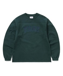 ネバザスウェット ドロップショルダー ハーフZIP 色落ち加工 スウェット