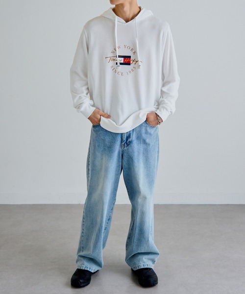 TOMMY HILFIGER(トミーヒルフィガー)の「【TOMMY HILFIGER】ロゴプリント パーカー 09T4502(パーカー・メンズ・ホワイト/ネイビー/グレー・S/M/L/XL)」の15枚目の写真