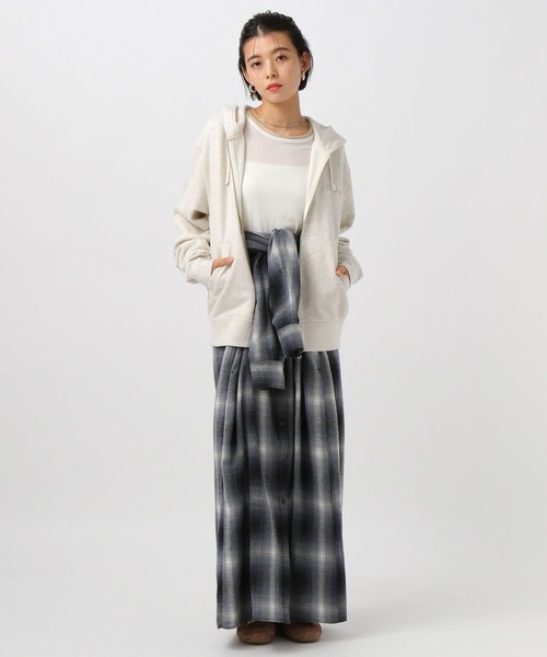 Champion（チャンピオン）の「【Champion(チャンピオン)】別注刺繍スウェットパーカー（パーカー・レディース・ブラック/ダークブラウン/オートミール・FREE）」の7枚目の写真