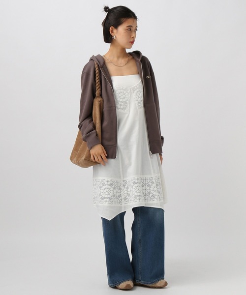 Champion（チャンピオン）の「【Champion(チャンピオン)】別注刺繍スウェットパーカー（パーカー・レディース・ブラック/ダークブラウン/オートミール・FREE）」の8枚目の写真