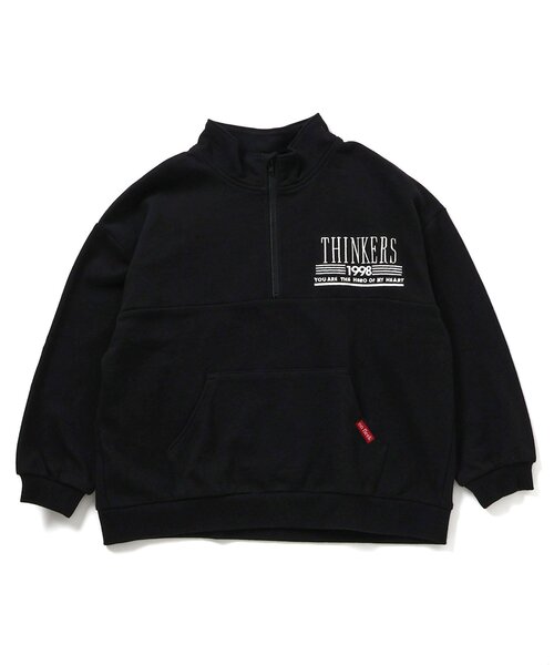 BREEZE(ブリーズ)の「【B NEWJACK・セットアップ可】ハーフジップトレーナー_ジュニア対応(スウェット・キッズ・ブラック/アイボリー・90/100/120/130/140/150/160/110)」の9枚目の写真