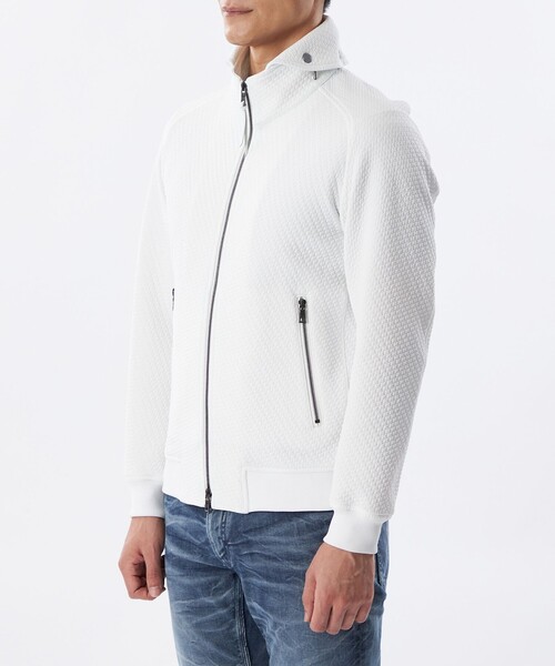 EPOCA UOMO(エポカウォモ)の「*Safari11月号掲載*ブロックツイルブリスターブルゾン(Tシャツ/カットソー・メンズ・ダークネイビー/ホワイト・46/48)」の6枚目の写真