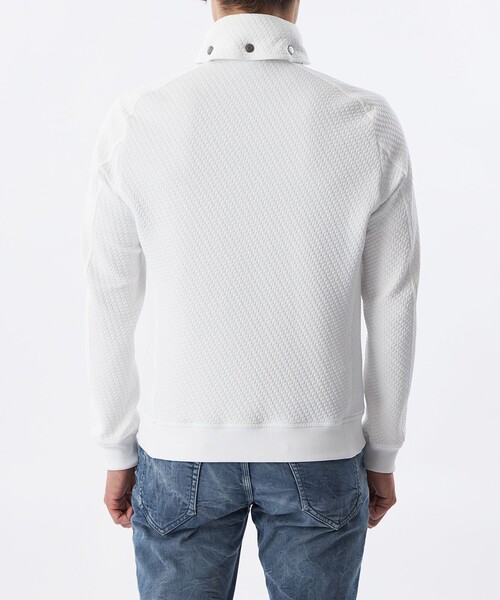EPOCA UOMO(エポカウォモ)の「*Safari11月号掲載*ブロックツイルブリスターブルゾン(Tシャツ/カットソー・メンズ・ダークネイビー/ホワイト・46/48)」の7枚目の写真
