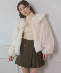 big collar fake fur blouson / ビッグカラーフェイクファーブルゾン