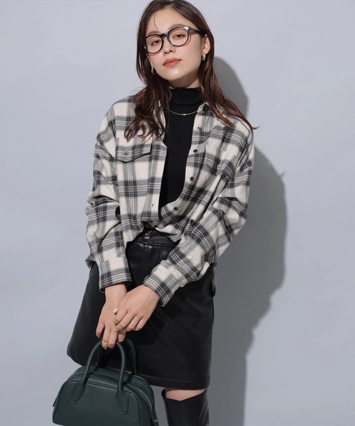 シアーチェックシャツ新品！アルページュストーリー アルページュストーリー シアーチェックシャツ 新品タグ付き