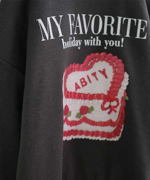 aBity select（アビティセレクト）の「【aBity select./アビティセレクト】スイーツグラフィックアソート裏毛トレーナー（スウェット・キッズ・ライトグレー/ブラック/アイボリー・130/90/110/120/100）」の9枚目の写真