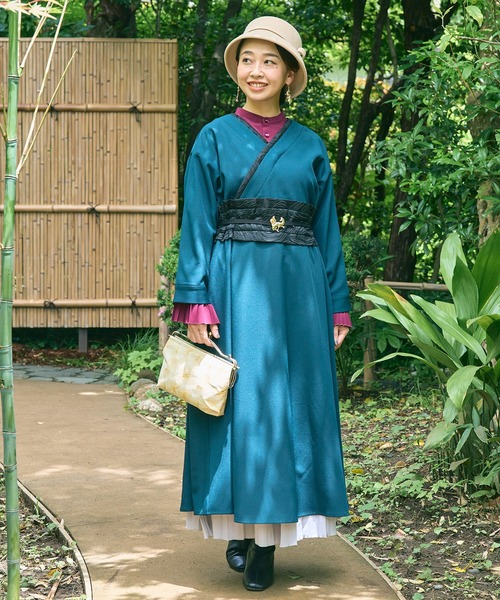 カヤ(カヤ)の「【カヤ】襞寄せバンドカラーシャツ(シャツ/ブラウス・レディース・スミクロ/ホワイト/エンジ/ライトパープル・FREE)」の11枚目の写真