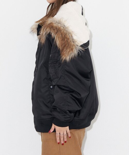 CIAOPANIC（チャオパニック）の「ショートN-3Bジャケット（ブルゾン・レディース・カーキ/ブラック・FREE）」の22枚目の写真