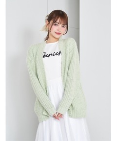 セール】スプリングスパンコールオーバーニットカーディガン