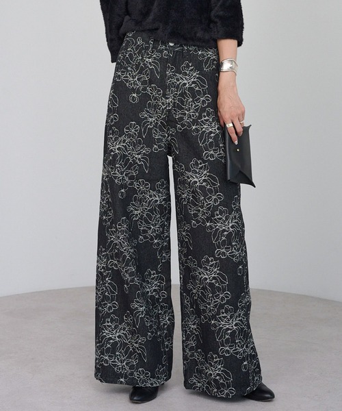 セール】花柄刺繍パンツ（その他パンツ）｜Bonjour Sagan