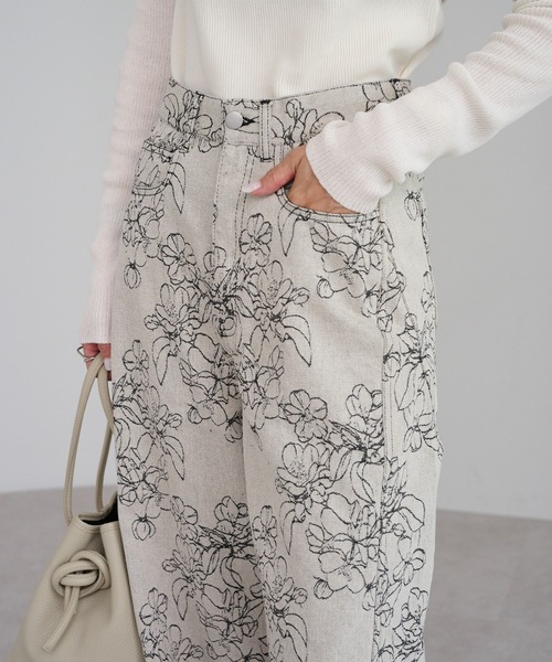 専用ページ♡ bunon ブノン　刺繍　花柄パンツ　M セール】花柄刺繍パンツ（その他パンツ）｜Bonjour Sagan